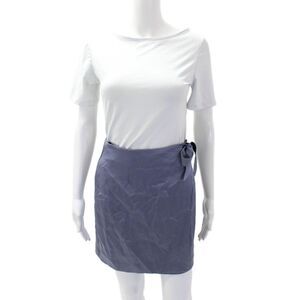 Kimberly Taylor Womens Eliana Tied Wrapped Casual Mini Skirt Gray Size S